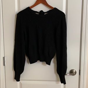 Black Crop Top Sweater